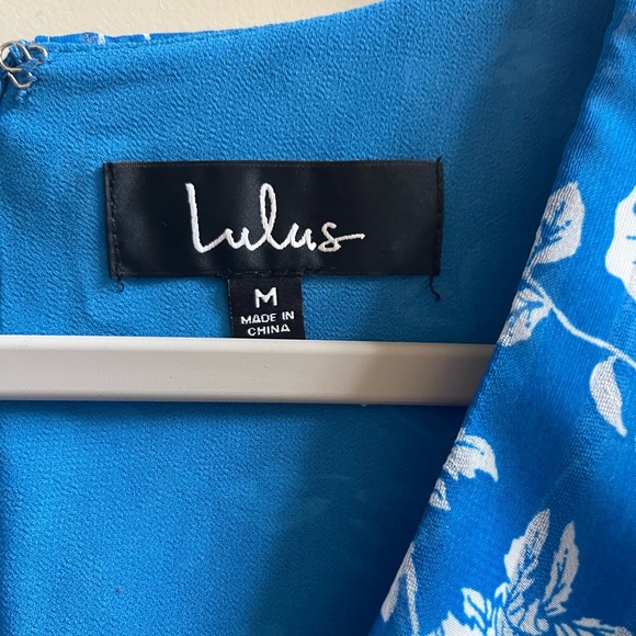 Lulu’s blue floral ruffled mini dress - Picture 4 of 7